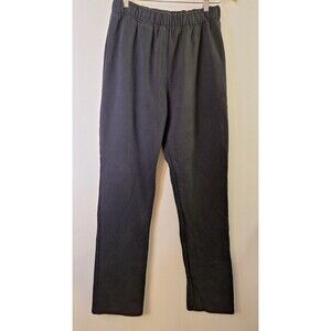 GOOD AMERICAN Sz 4 Black High Waisted Sweatpants Joggers Women's Pull On Workout